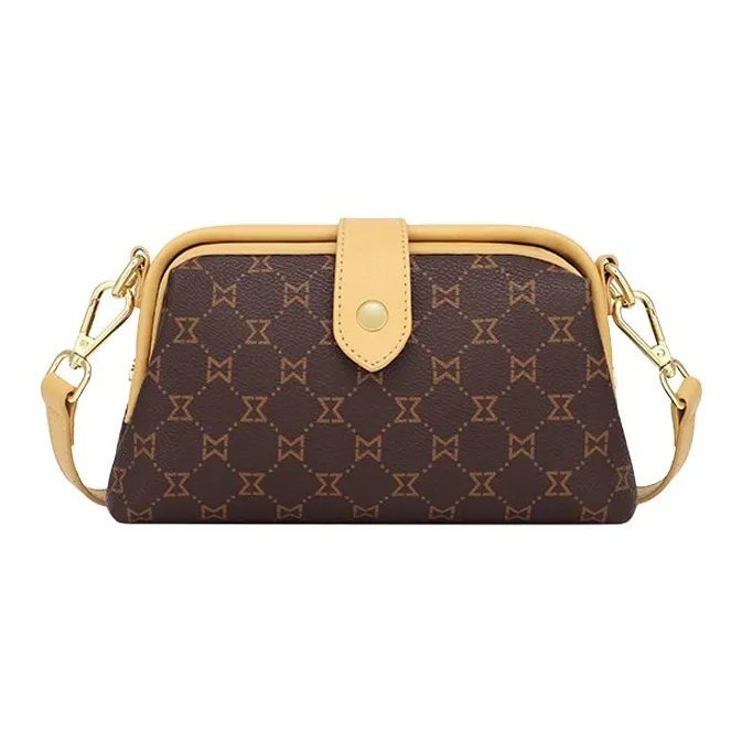 MashaLanti Сумка через плечо из ПВХ и синтетической кожи женская сумка на плечо темно-коричневая и абрикосовая