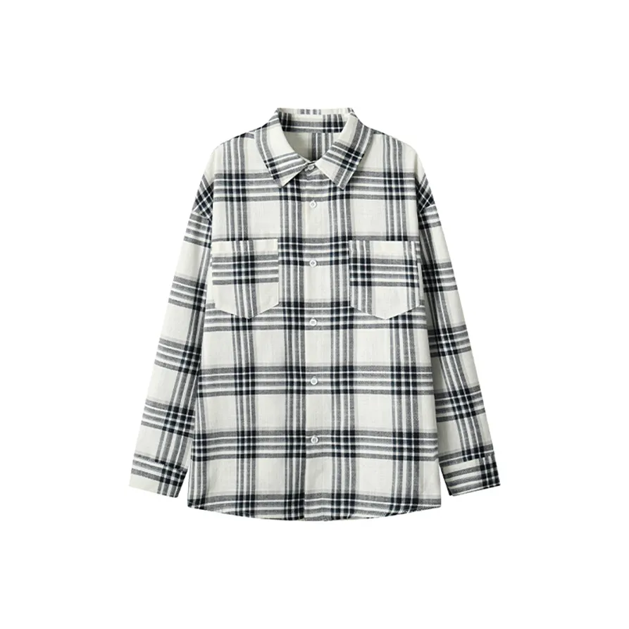 DOUBLEFISH Повседневная длинная рубашка с длинным рукавом унисекс