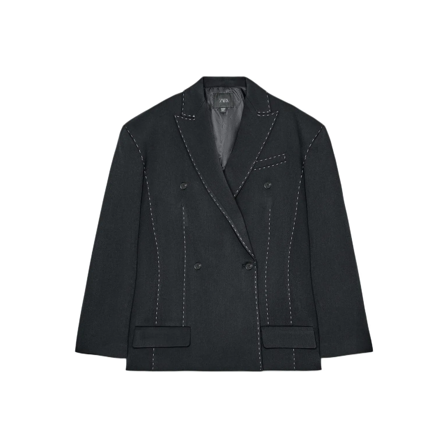 ZARA Глубокий морской синий Женские Деловые костюмы