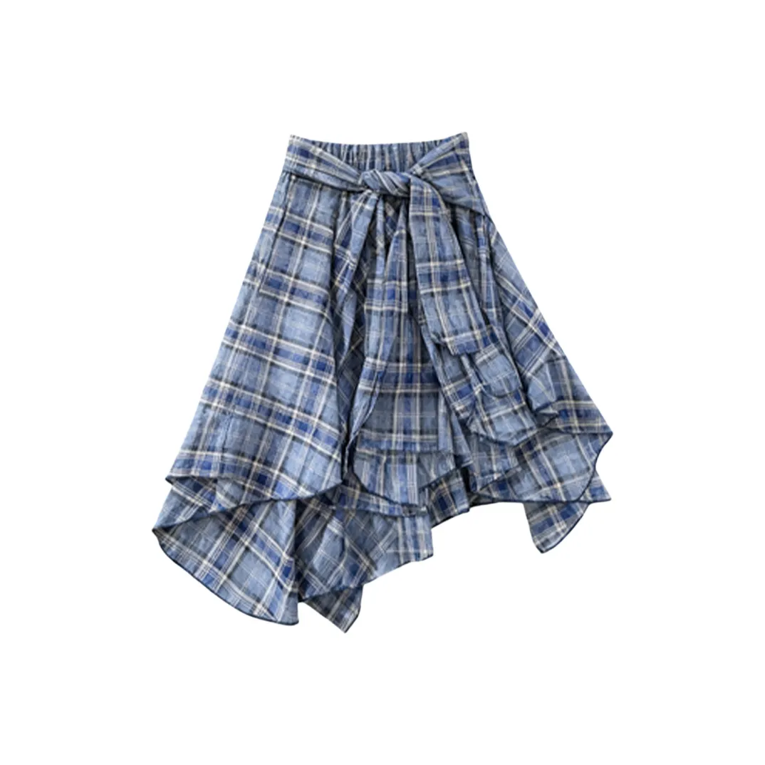 EMDPN Синий Женские Повседневные Короткие Юбки