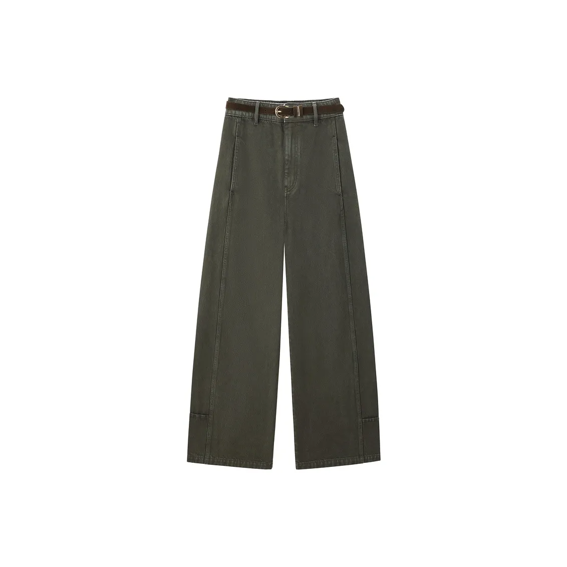 PEACEBIRD Мшисто-зеленый Женские Джинсы