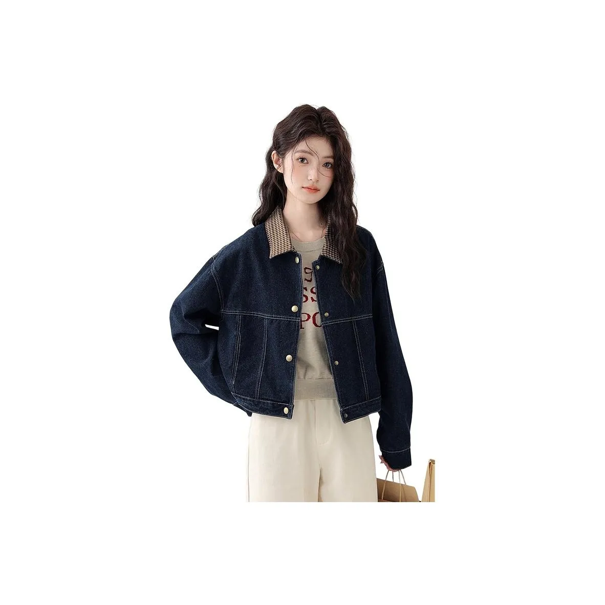 YICHEN Синий Женские Джинсовые Куртки