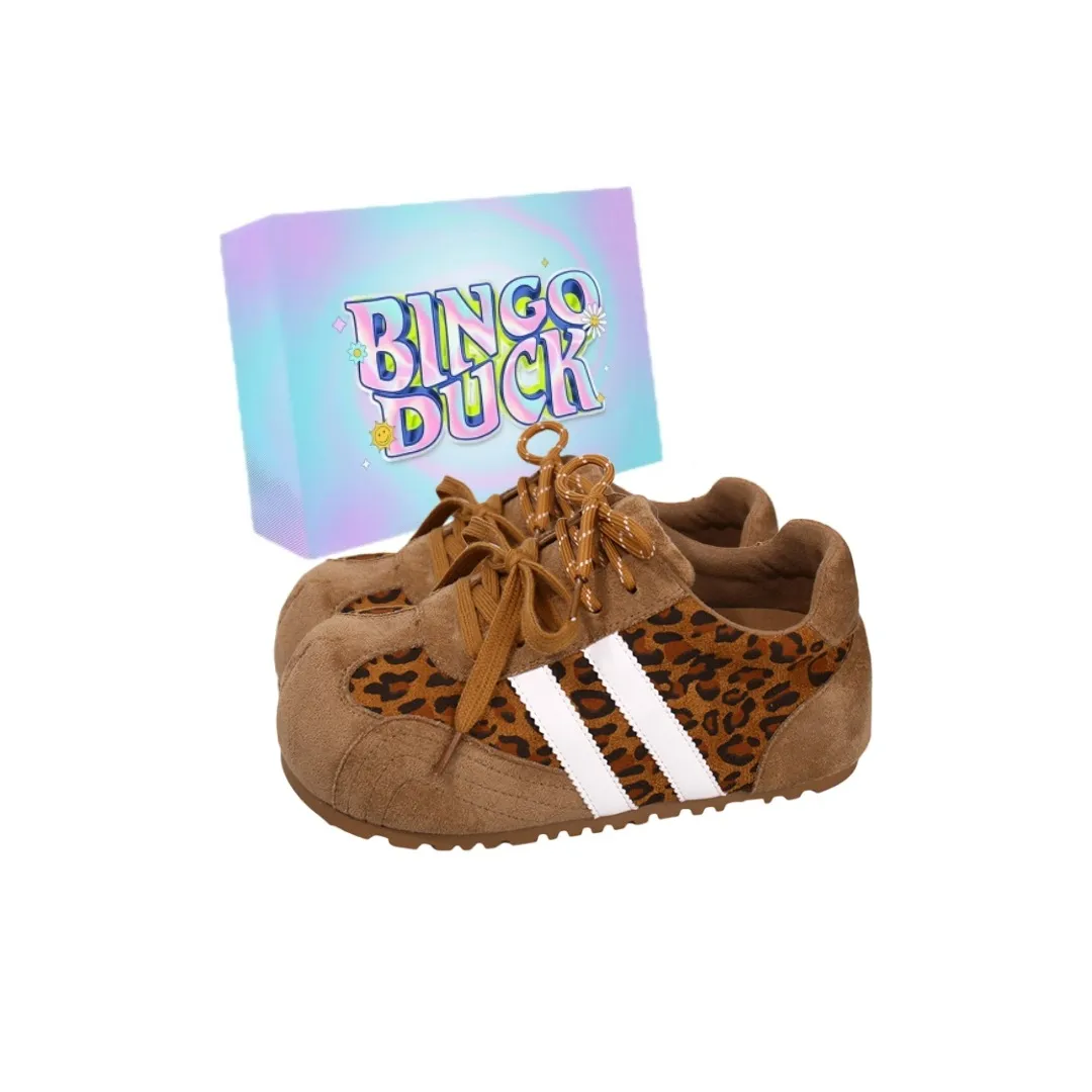 BINGO DUCK Леопардовый принт Немецкие армейские кроссовки Женские