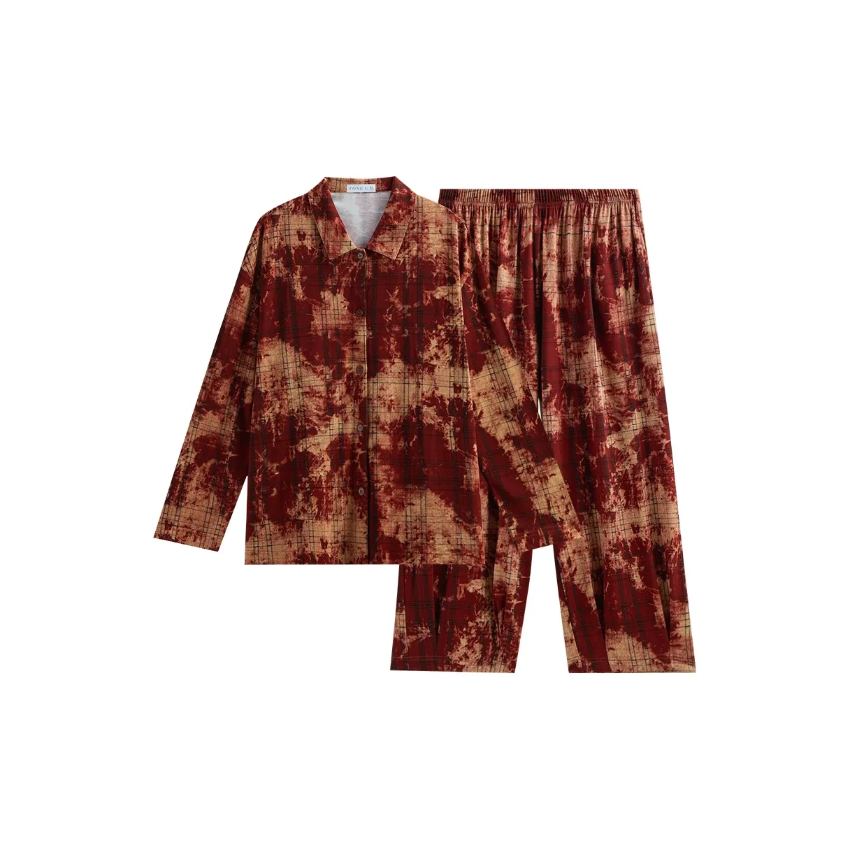 Same Language Пижамный комплект Женские Fire Red · Линия Узор