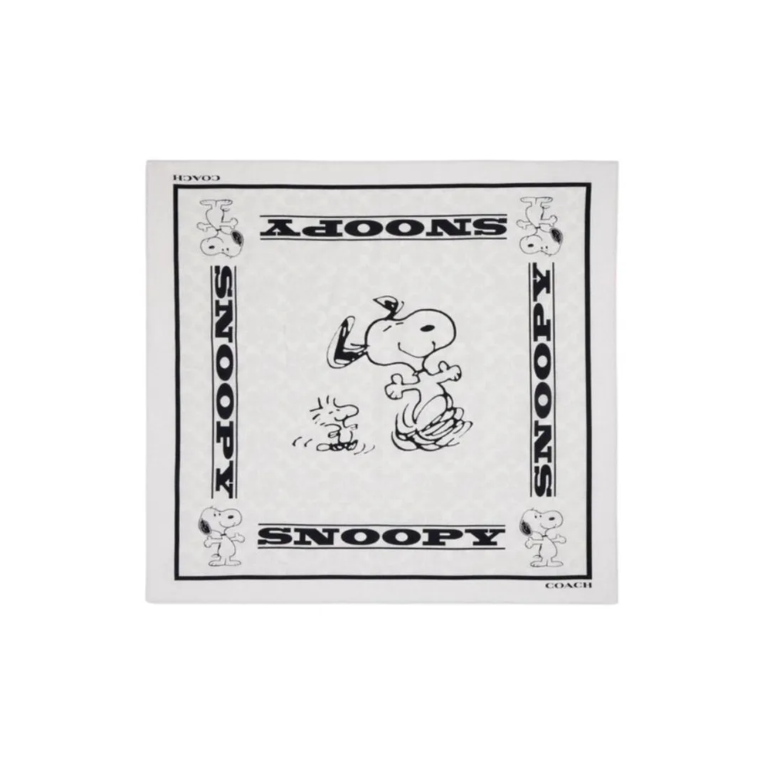 COACH Шарфы из шелка Tutov Женские Белый Черный