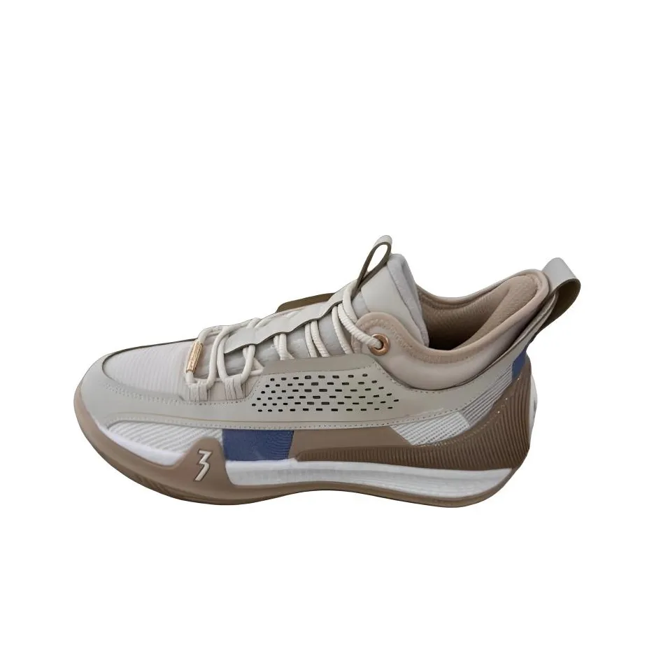 361° Zen 7 Slip-resistant и устойчивый к истиранию покрытие Высокие баскетбольные кроссовки Мужские Бежевые