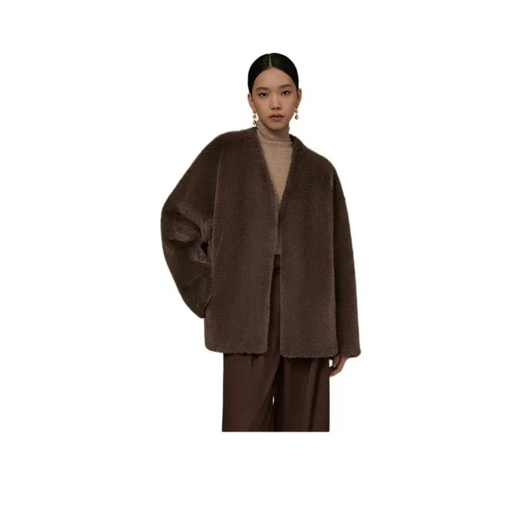 THE SEA LIFE Серый Кофейный Женские Меховые изделия