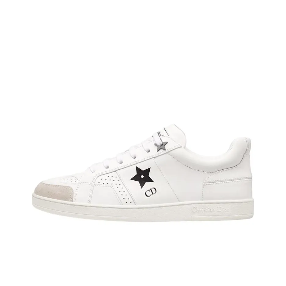 DIOR Star Skateboard Shoes Women's Low-Top White