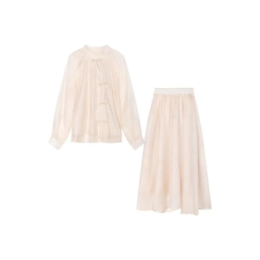 Leather Cat Светло-розовый Женские Комплекты с Юбкой