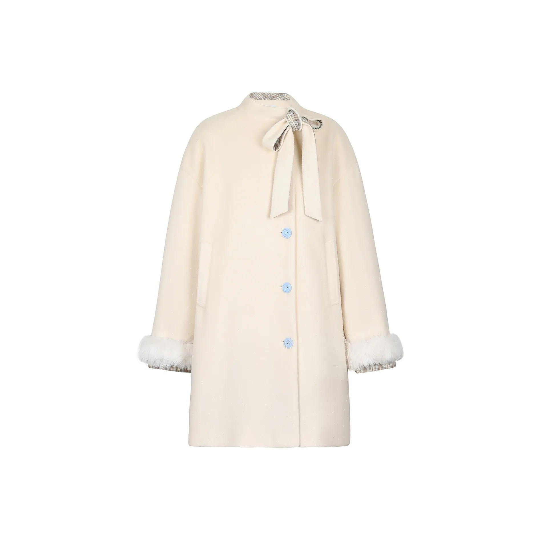 Umoumo Бежевый Женский Пальто