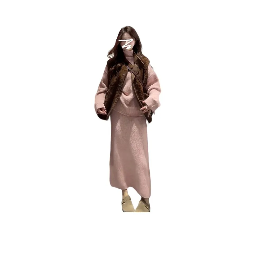 PZHK Розовый комплект Женские Комплекты с юбкой