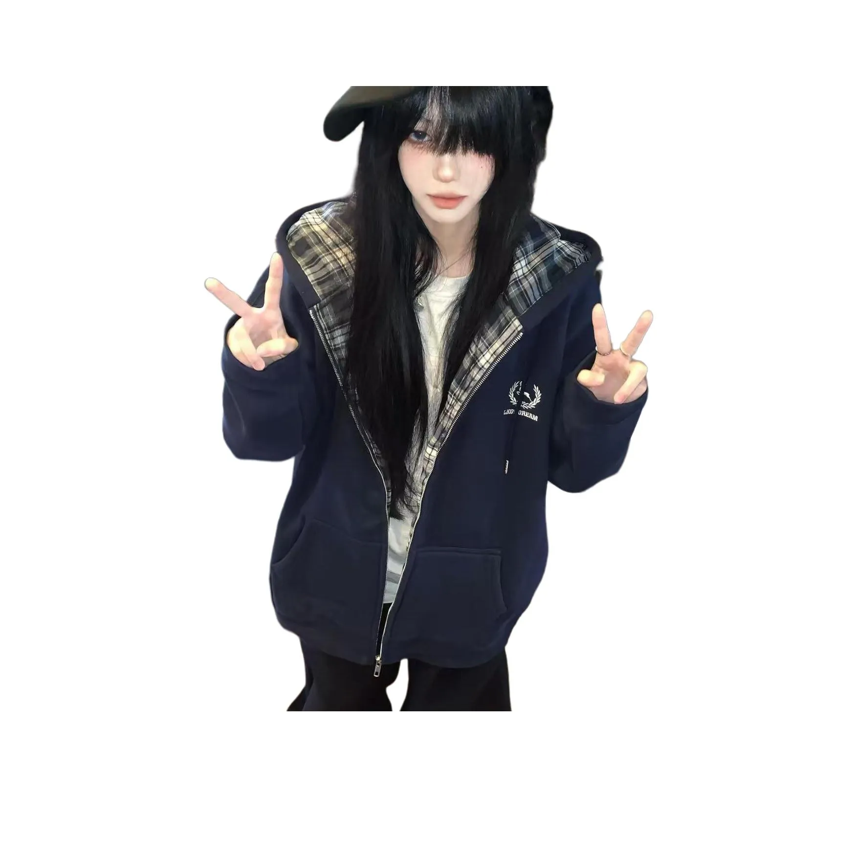 PZHK Темно-синие женские свитшоты