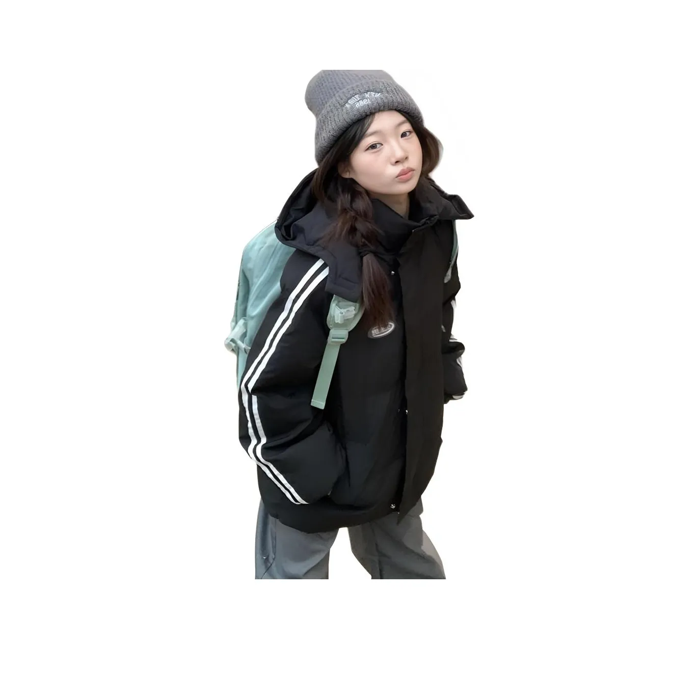 BONAS Черный Женский Пуховик