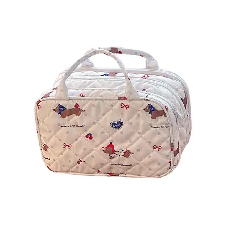 RULINSHI Милый Такса Большой Объем Сумка для хранения на открытом воздухе Портативные Отделения Косметичка Сумка для туалетных принадлежностей