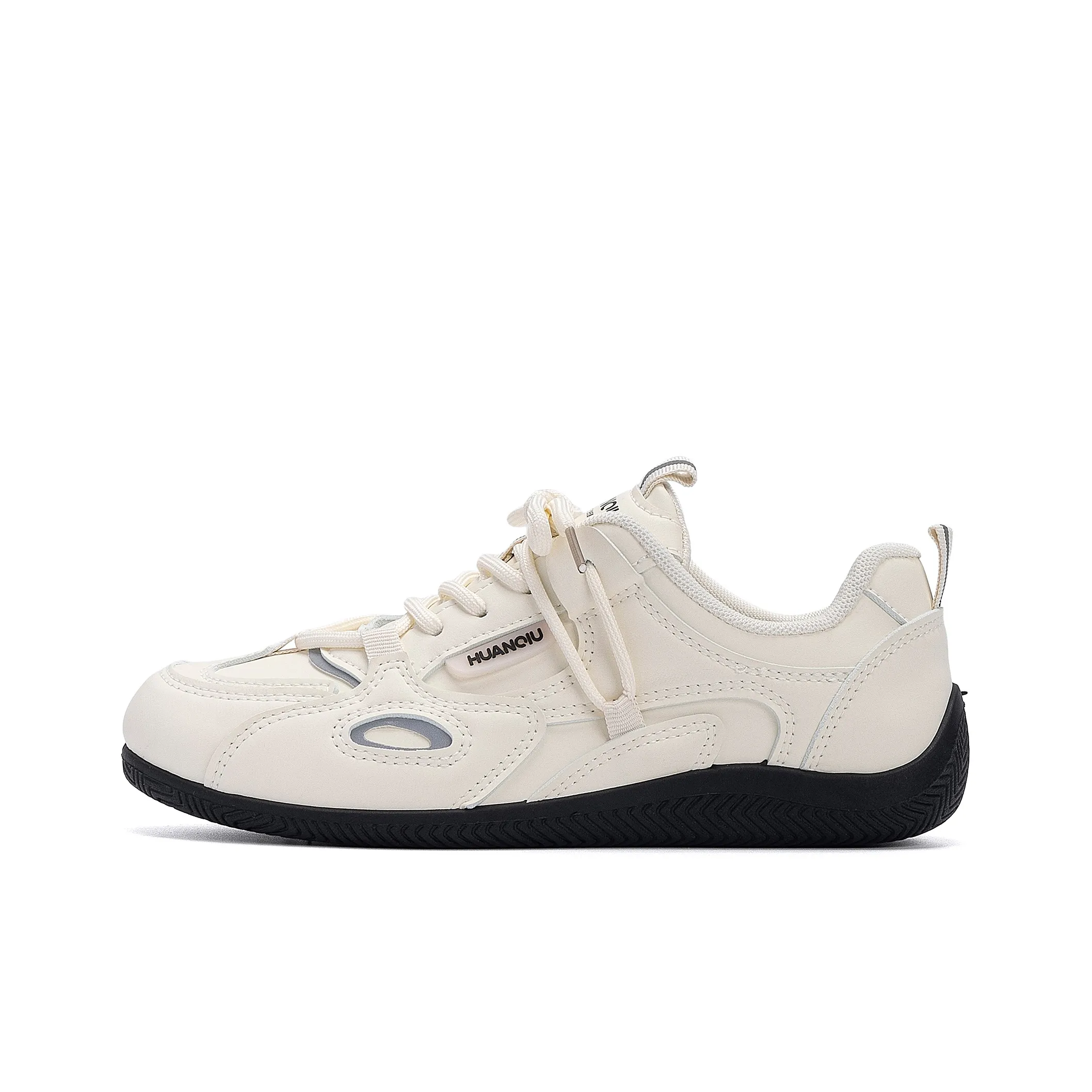 HUANQIU Женская обувь Нишевый скрытый каблук Беговые кроссовки Легкий верх Низкие кеды для скейтбординга Женские Бежевые