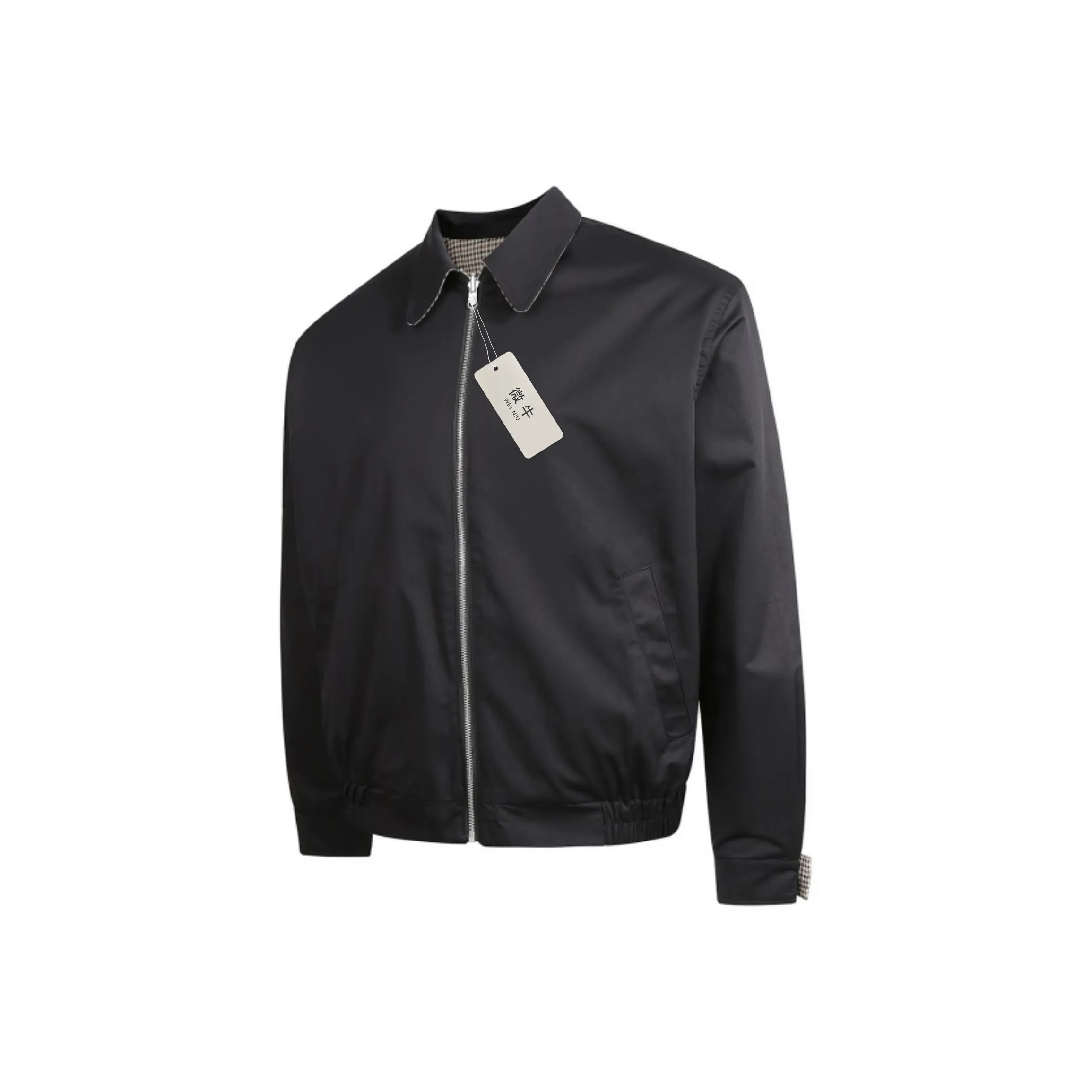 WEINIU Черный + Гусиная лапка Унисекс Куртки