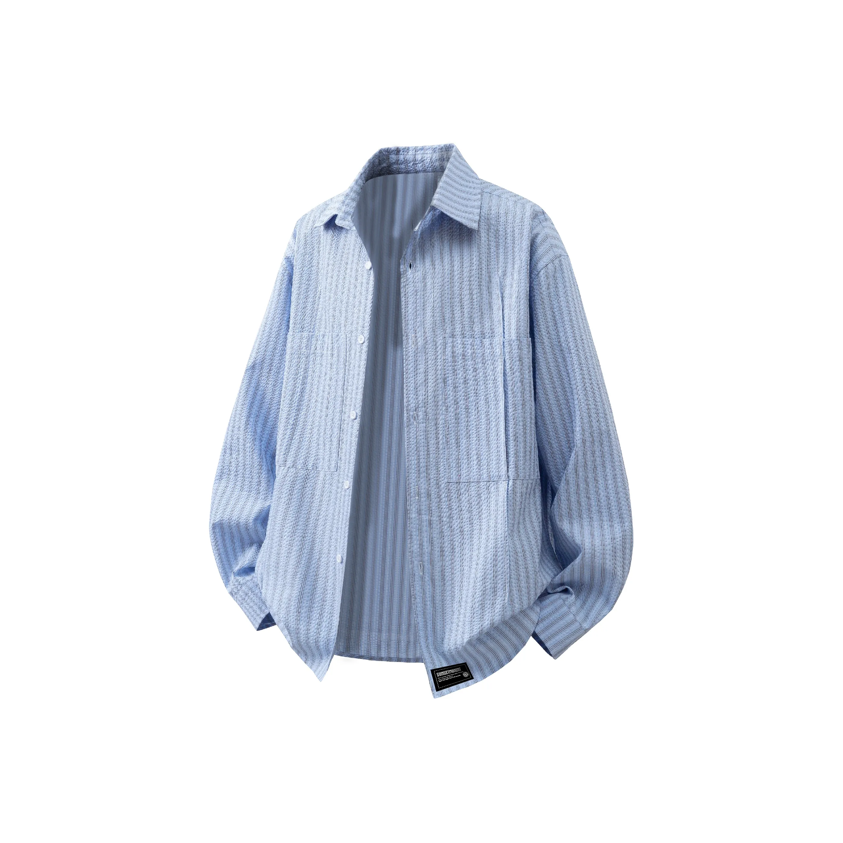 SUNSETMONENT Синий Унисекс Рубашки