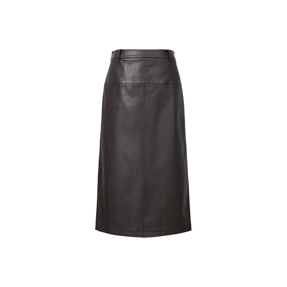 Hopeshow Кожа Длинная Юбка Женская