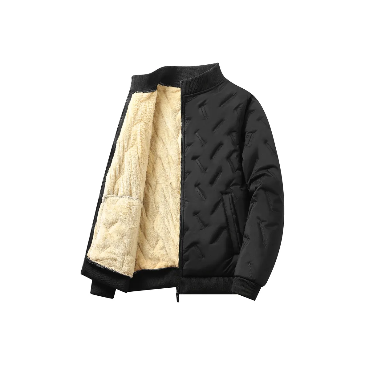 DOUBLEFISH Утолщенное и с флисовой подкладкой пальто мужское