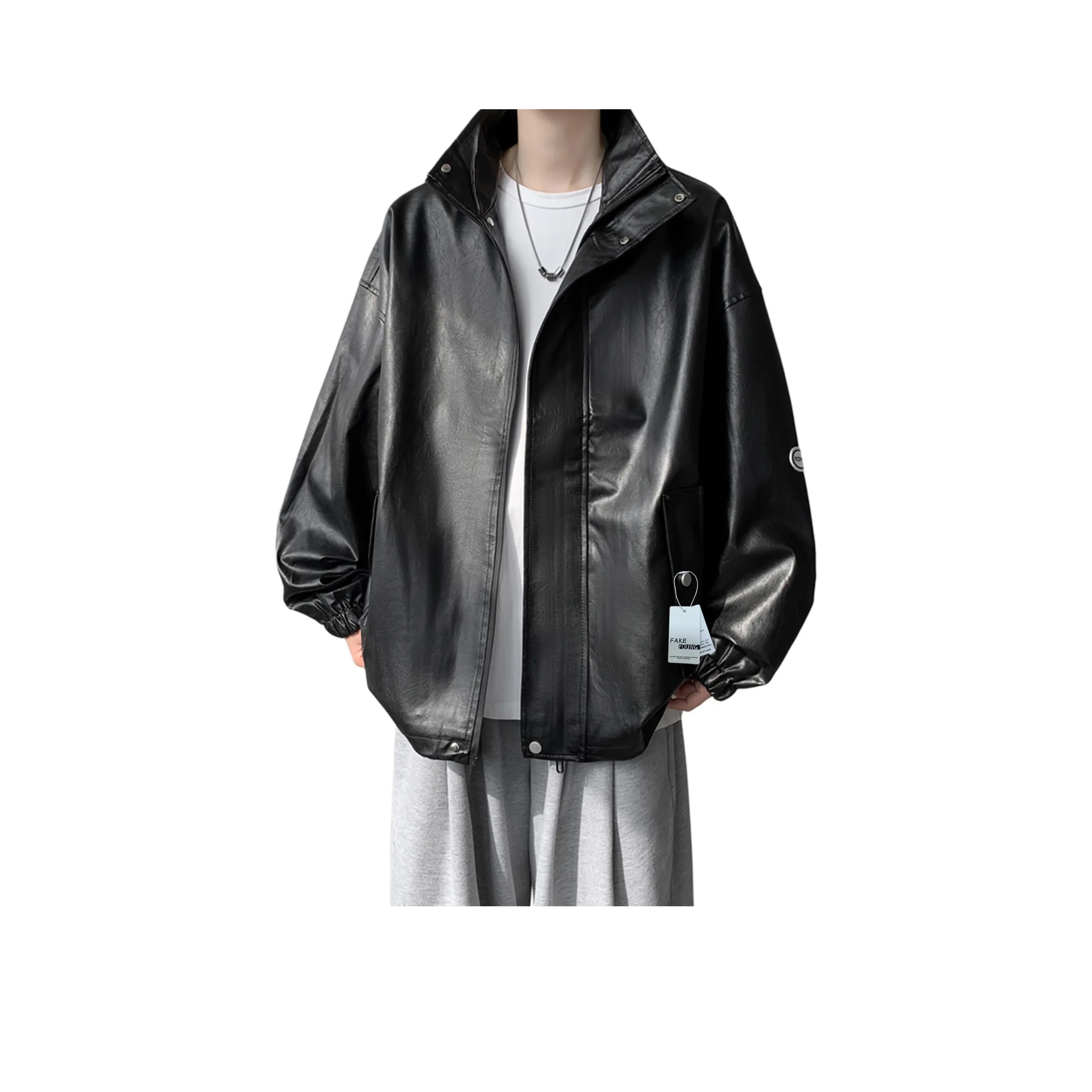 Fakeyoung Кожа Куртка Унисекс
