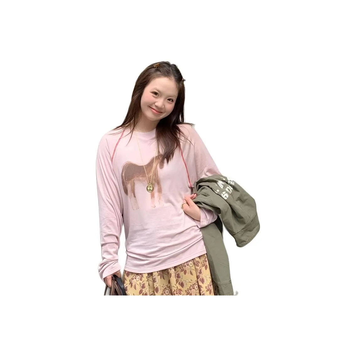 PZHK Розовые Женские T-рубашки