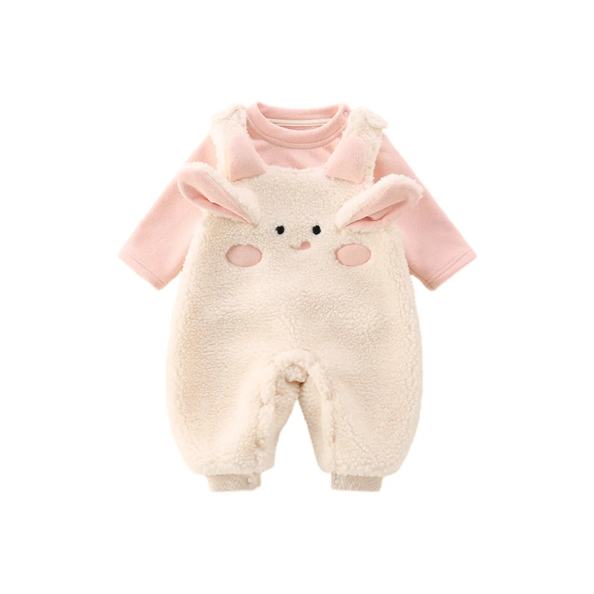 GOYN Одежда Комплекты Розовый Топ + Бежевый Низ Малыш Комбинезоны Ползунки