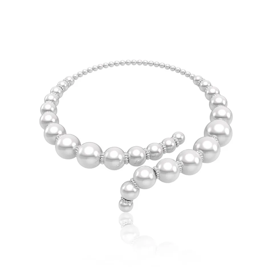 PINKDRIZZLE Медный покрытие белым золотом ожерелья женские