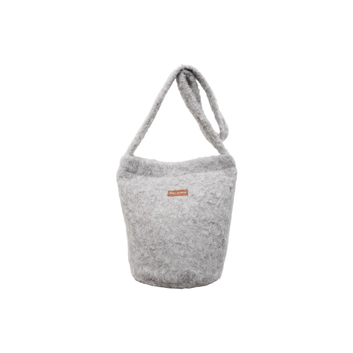 Three Ducklings Плюшевый Crossbody Сумка Сумка через плечо Женская СЕРЫЙ Белый Кофейный