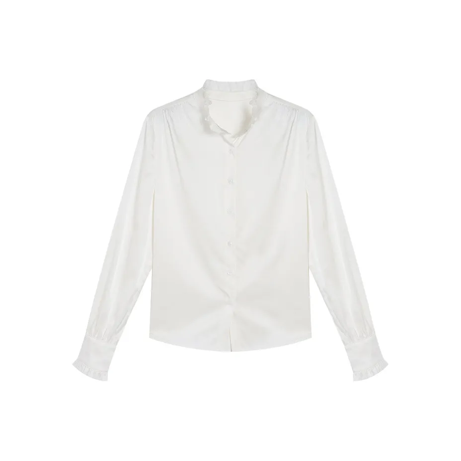 GZQJ Длинный рукав рубашка женский белый