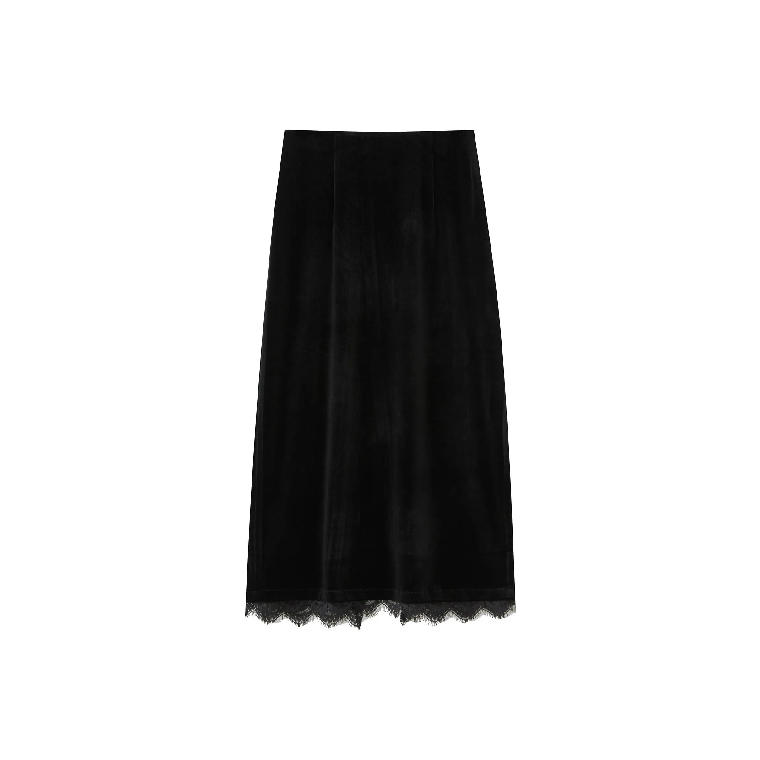 MH Черные Женские Повседневные Длинные Юбки