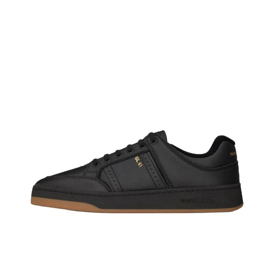 SAINT LAURENT SL/61 Skateboard Shoes Men Low Top Black