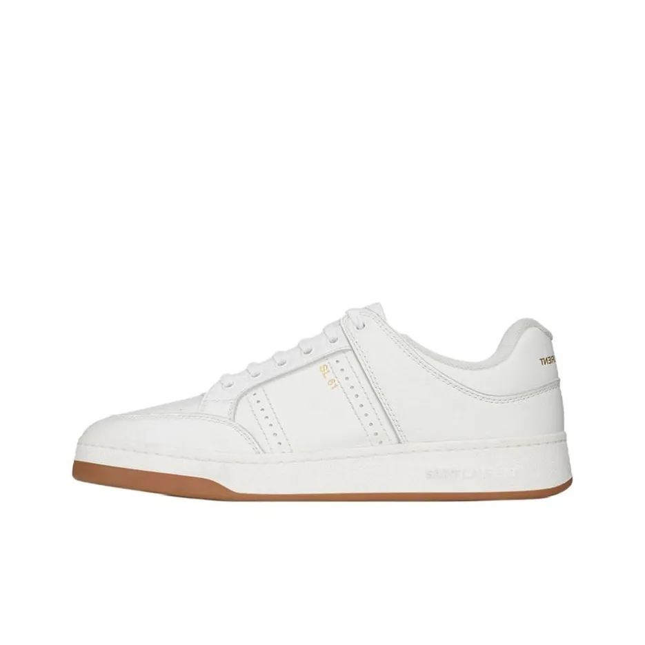 SAINT LAURENT SL/61 Skateboard Shoes Men Low Top White