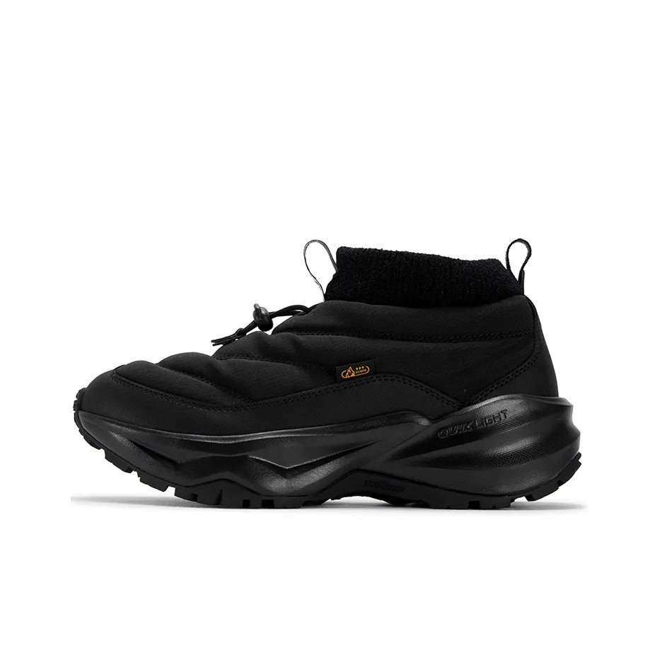 361° Yushan 3 Амортизация Устойчивость к истиранию Термический Высокий Топ Беговые кроссовки Женские Обсидиан Черный