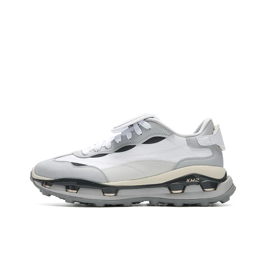 FILA KM2 Амортизация устойчивость к истиранию легкий низкий верх повседневная обувь мужской белый серый