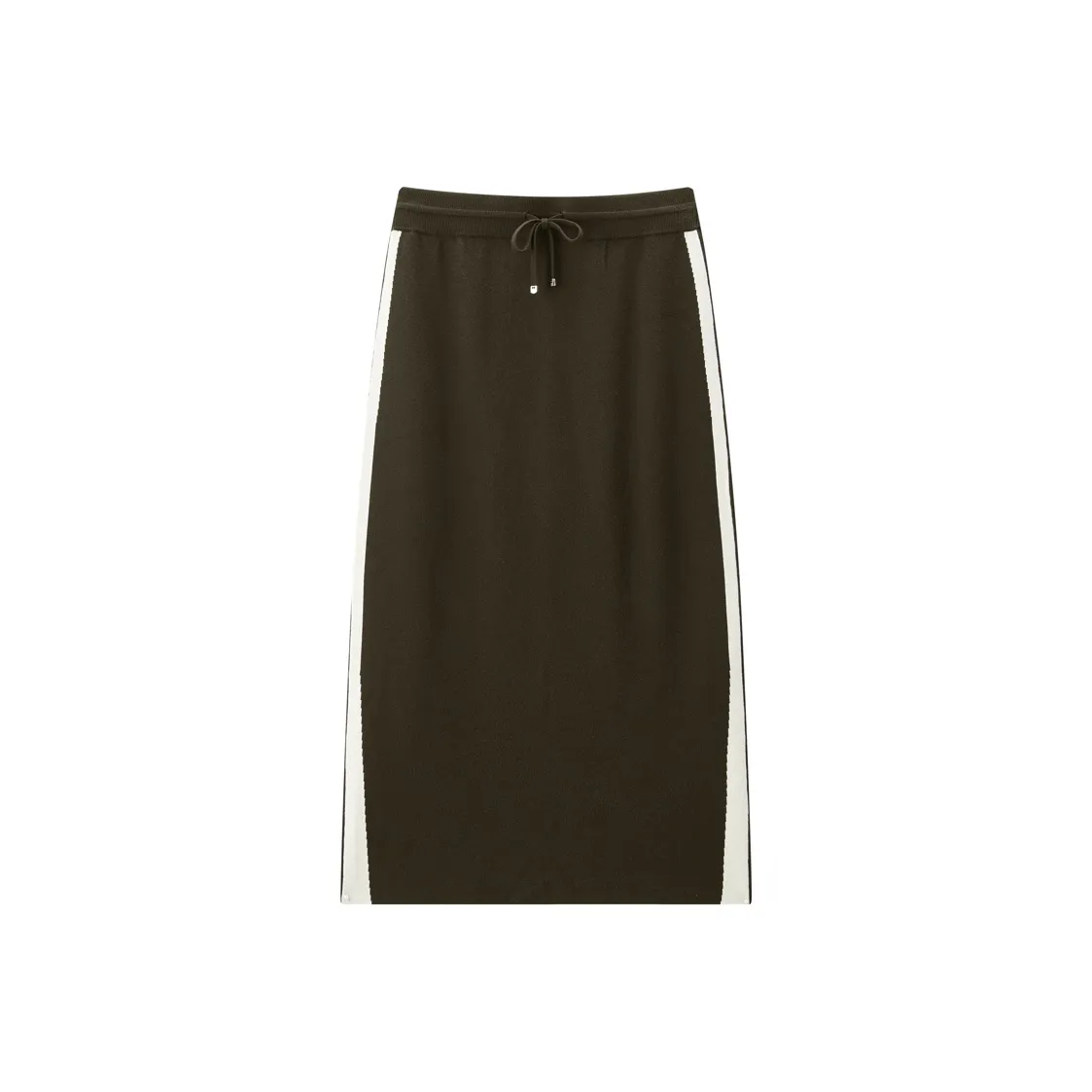 PEACEBIRD Оливково-зеленый Женские Вязаные Длинные Юбки