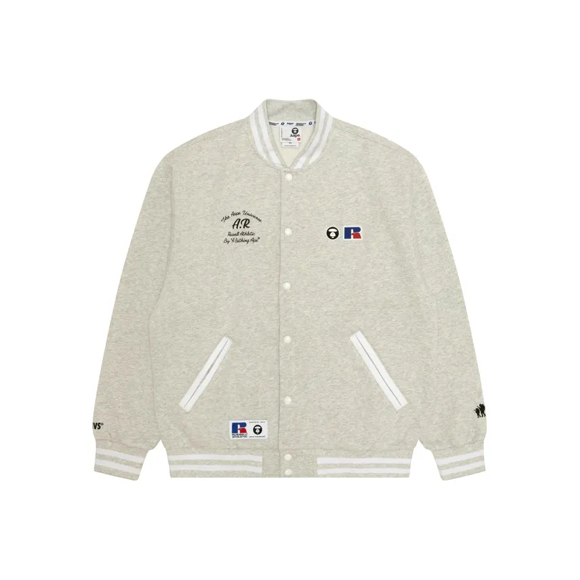 Aape BAPE x Russell Athletic Co Бренд Серый Белый WH2 Мужские Свитшоты