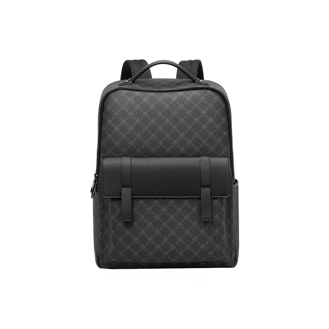 Поло PVC синтетическая кожа рюкзак мужской черный