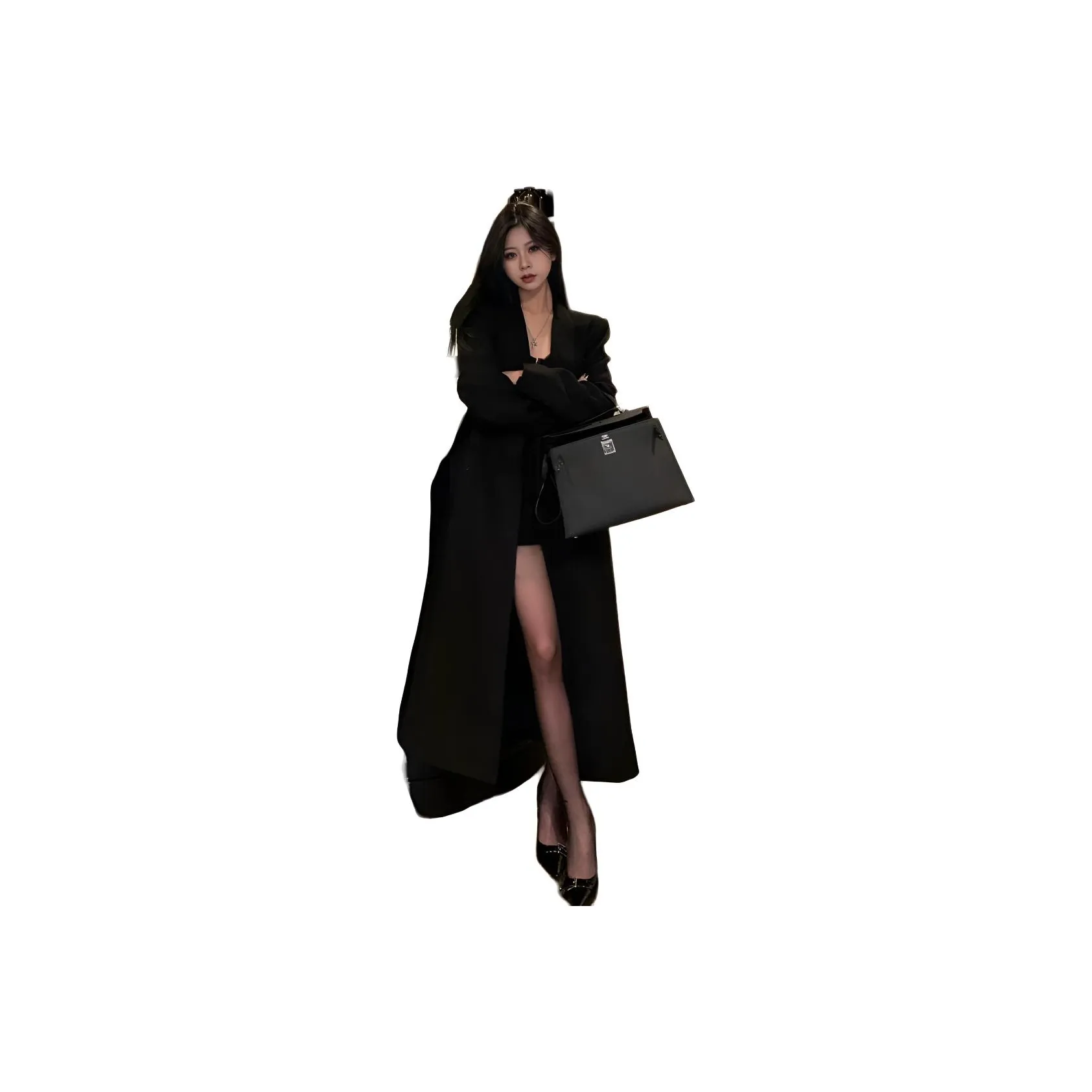 BONAS Черное Женское Пальто