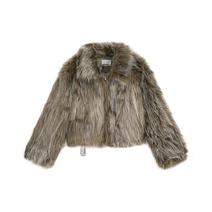 SMILEREPUBLIC Осенний искусственный мех короткий пальто унисекс