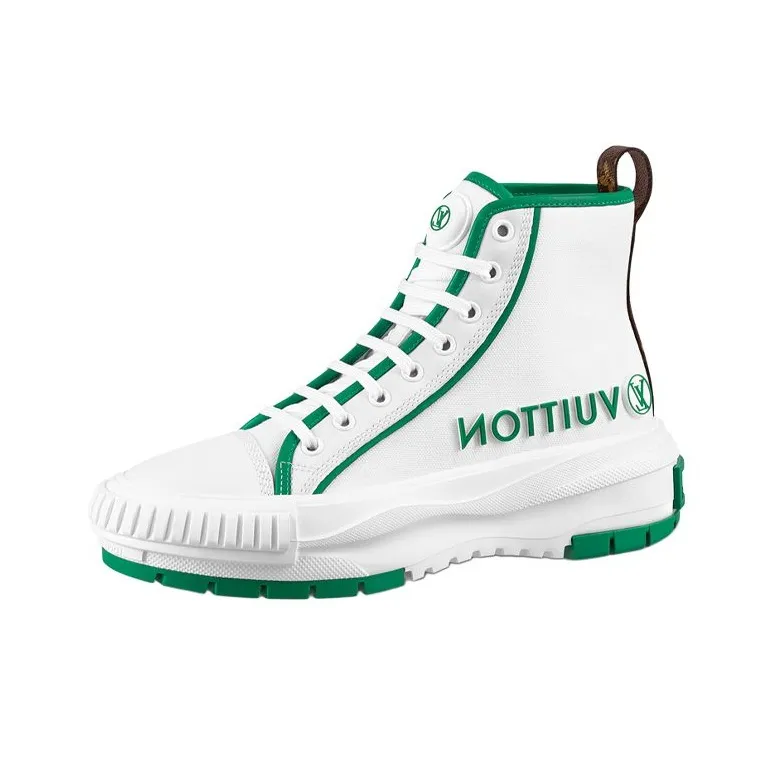 LOUIS VUITTON Squad Martin Boots Women's White Green