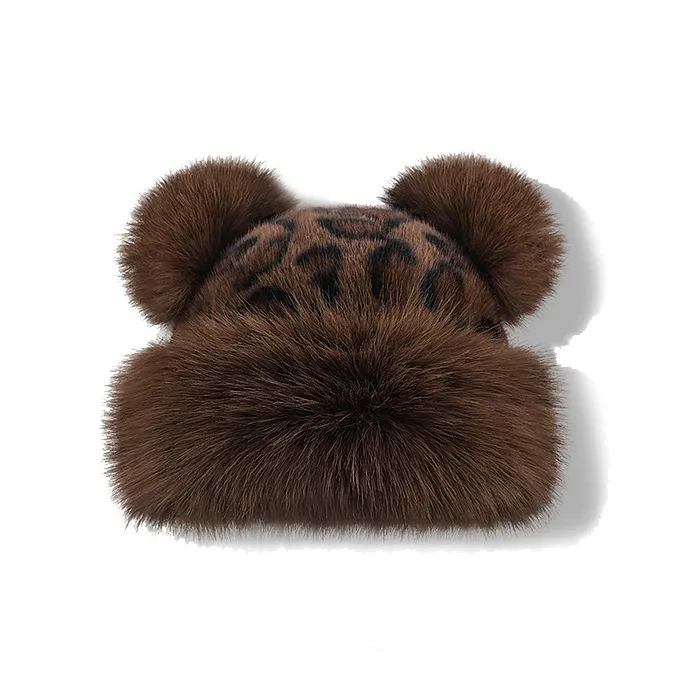 YOUWEI Полиэстер Высокое качество Искусственный мех Наушники‑меховые капюшоны Шапка-бини Закрытый носок Шапка-бини Унисекс