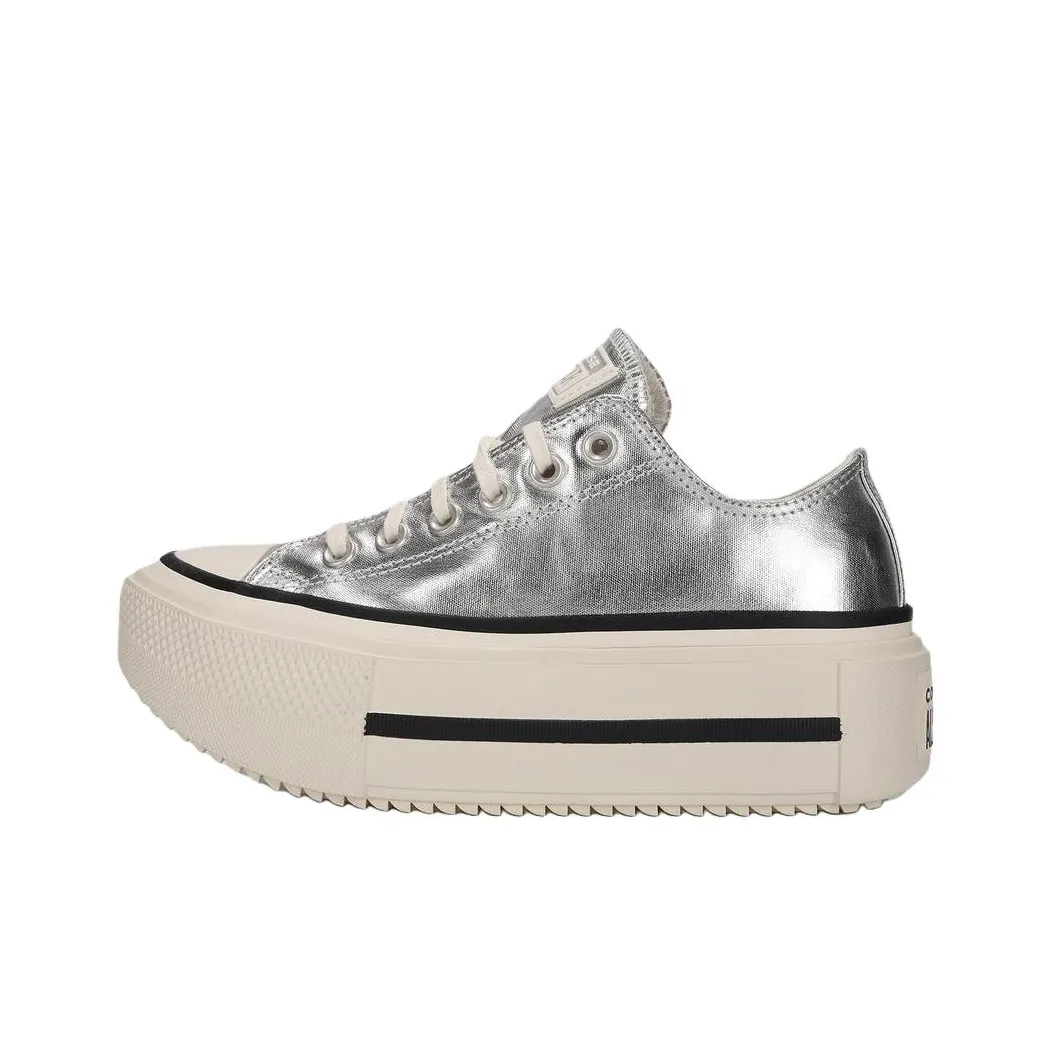 Converse Chuck Taylor All Star Lift Low Топ Скейтборд Кроссовки Унисекс Серебряный