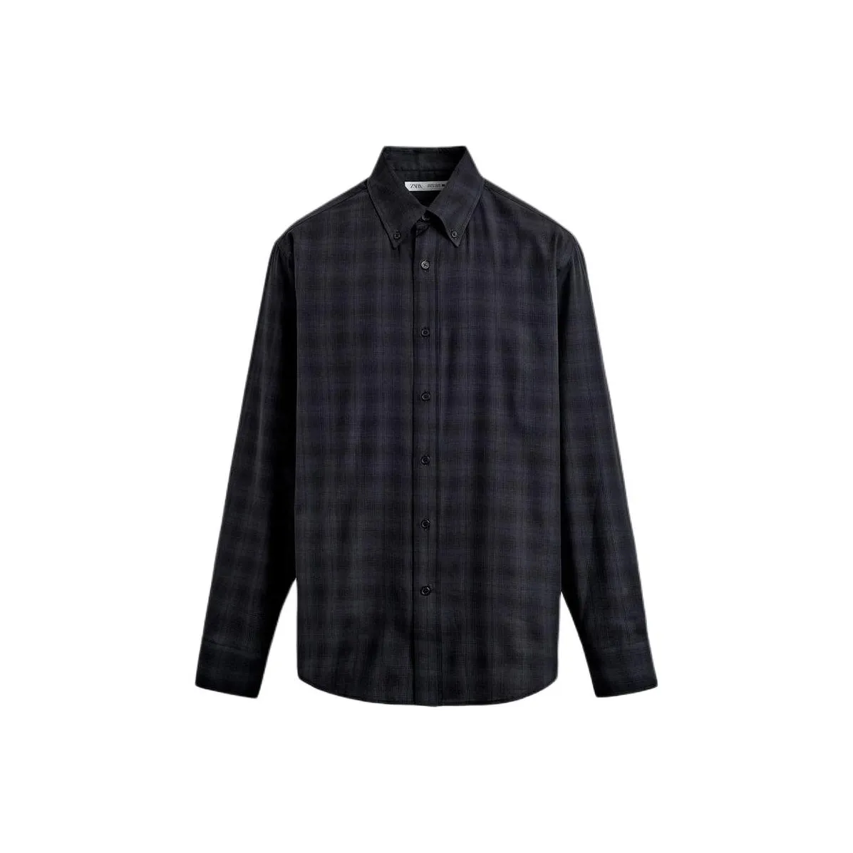 ZARA Зеленый Синий Мужские Рубашки