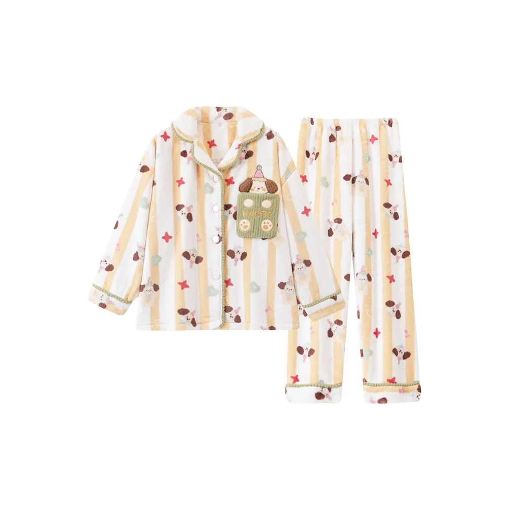 MIMOSA CHUR Рождество Щенок Женские Пижамные комплекты