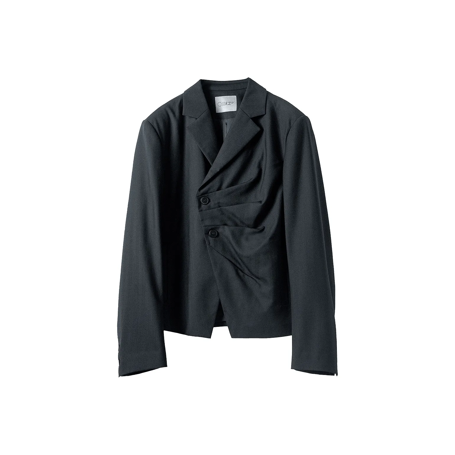 HUANXIANGZHE Смесовая шерсть Пальто Унисекс Черный