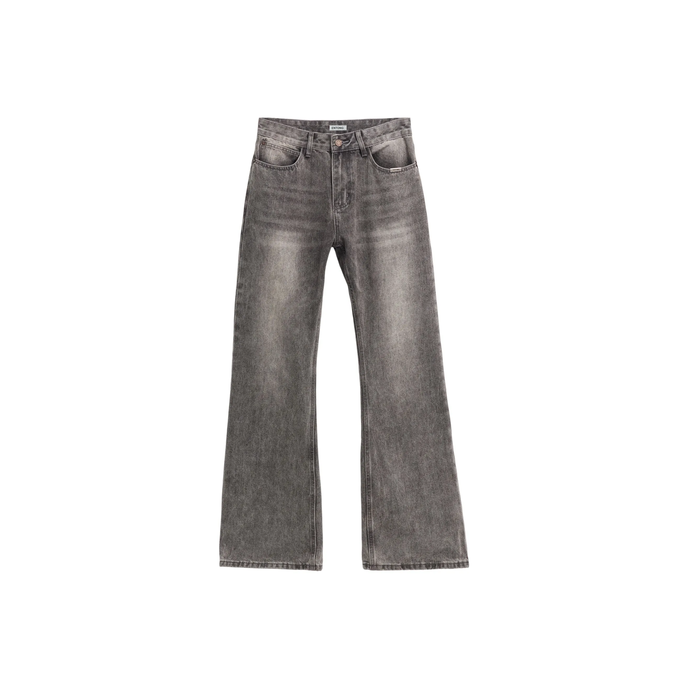 ENTONG Дымчатый Серый Унисекс Джинсы