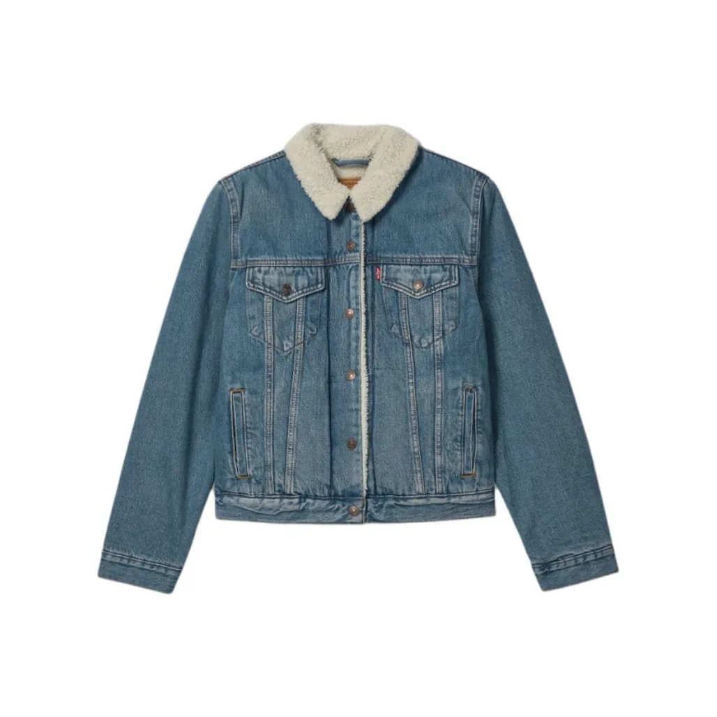 Levis Джинсовые куртки среднего синего цвета для женщин