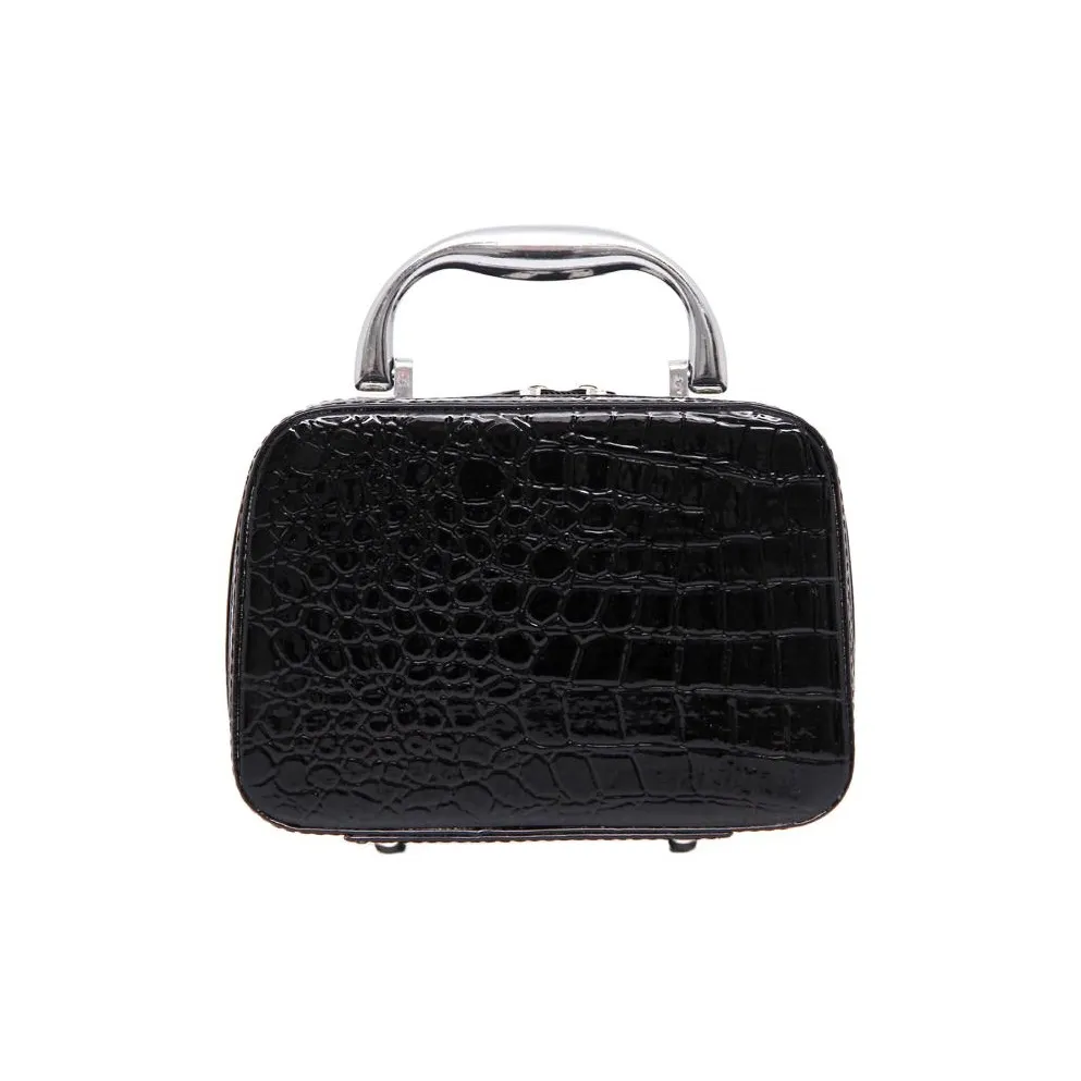 RULINSHI Большая емкость корейский стиль портативный маленький квадратный однотонный сумка для хранения с зеркалом косметичка сумка для туалетных принадлежностей