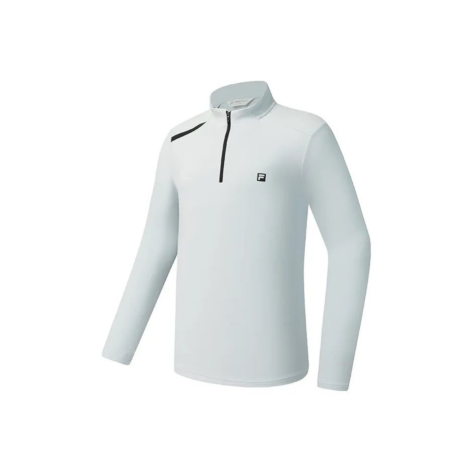 FILA GOLF серия Сатин Серый Синий Мужская T-рубашка