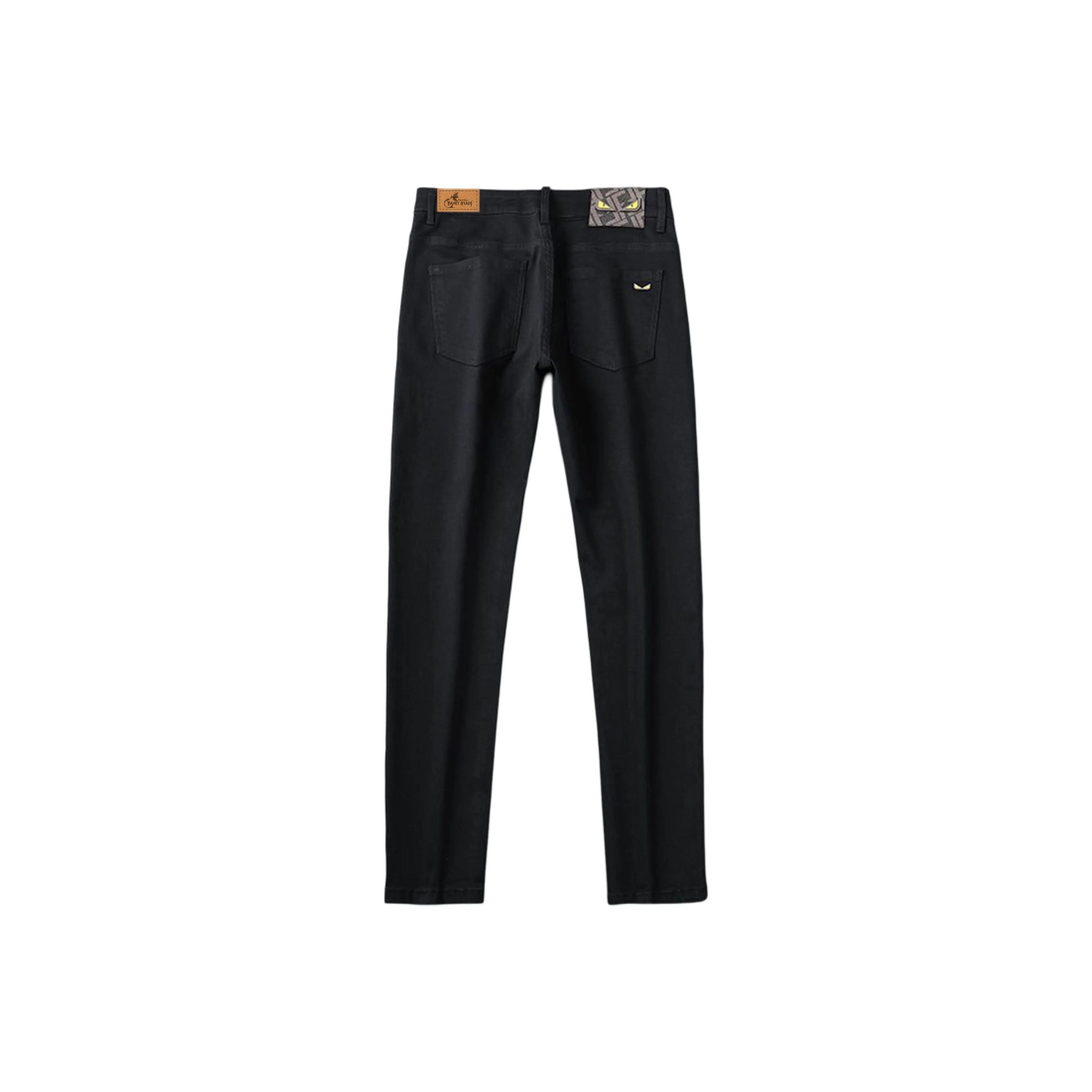 PAINT STAIN Черный [Флис Lined And Утолщенный] Унисекс Джинсы